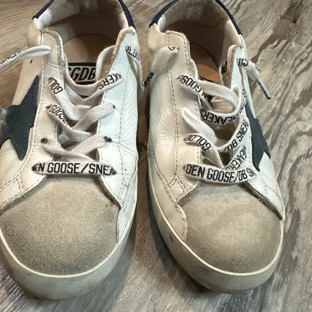 Golden Goose Super Star Low Top Sneakers White Leather Star Logo‎ Women 34